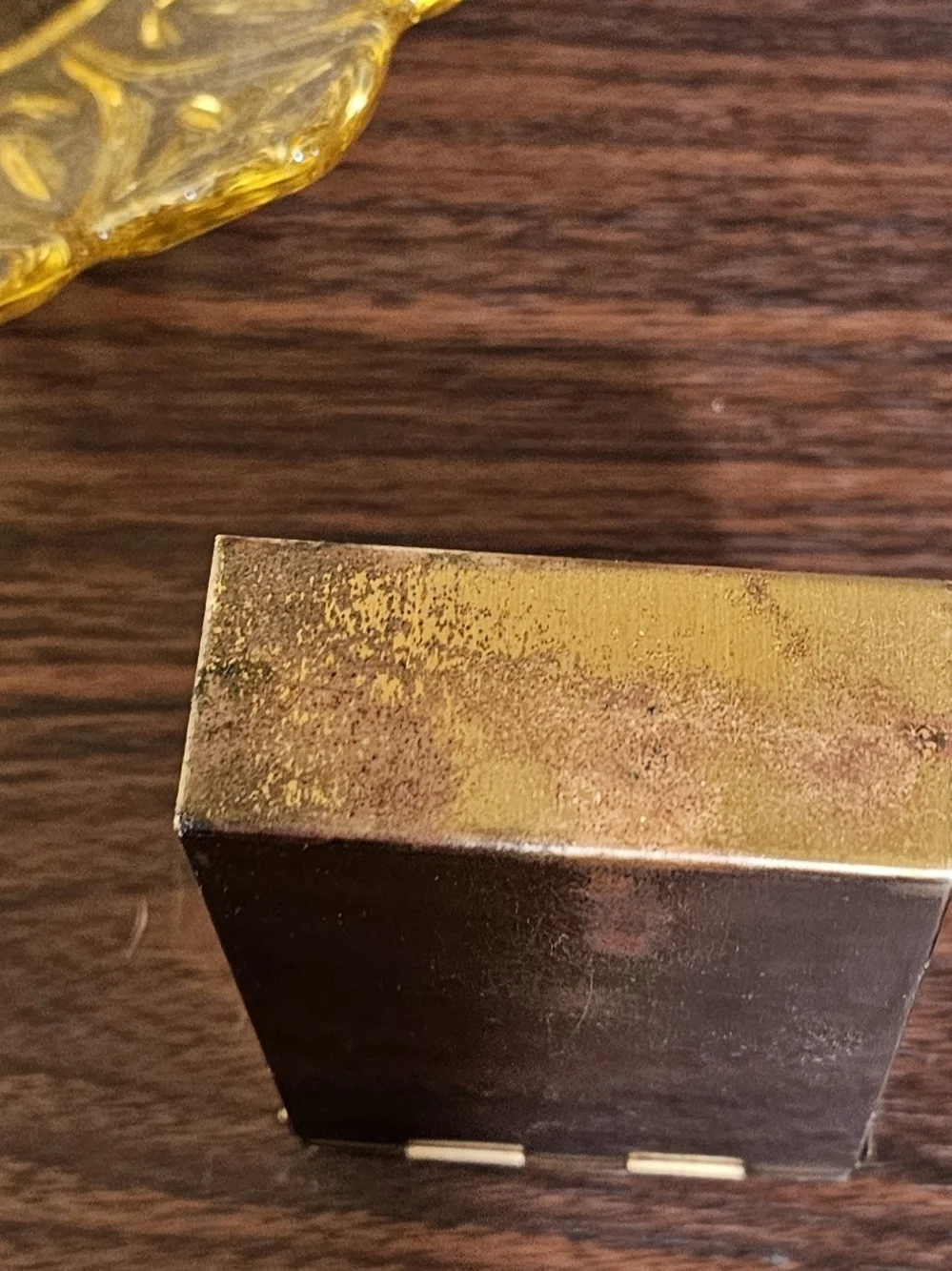 1950s Brass Cigarette Case Austrian Petit Needle Point.